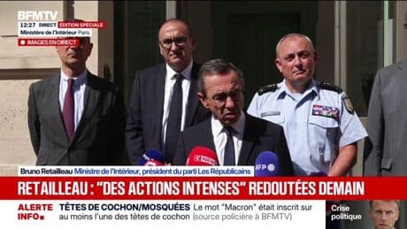 10 septembre: Bruno Retailleau évoque "des groupuscules très déterminés, très organisés (...) animés d'une haine anti-flic"