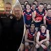 See the moment AFL legend turned radio star Brendan Fevola gets into a fight with three rivals in footy grudge match