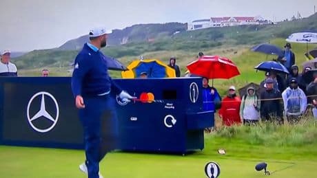 Jon Rahm fumes at ‘whistling’ fan in tense British Open scene
