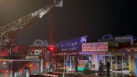 Kartal'da balıkçı barınağında yangın çıktı, dört restoran kullanılamaz hale geldi