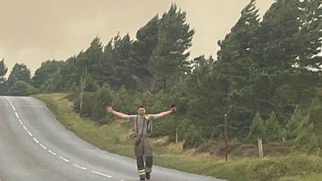 Wildfire heroes in action as part-time firefighters pictured tackling blazes