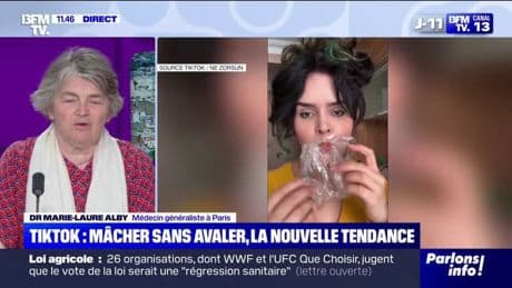 TikTok: mâcher un aliment dans du cellophane sans l'avaler, cette nouvelle tendance qui inquiète