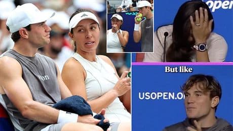 Moment Jack Draper is TOLD OFF by US Open mixed doubles partner Jessica Pegula for making a cheeky comment after British No 1's quarter-final win