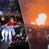 Auto rijdt in op voetbalfans na Champions League-duel in Parijs en ontploft later: zeker drie gewonden en 43 arrestaties tijdens onrustige nacht