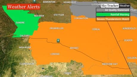 Severe thunderstorm watch issued for large area of southern Alberta, Saskatchewan