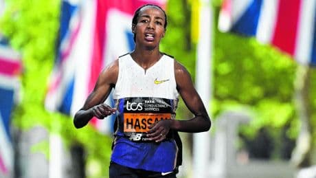 Een derde en een bíjna derde plek voor Sifan Hassan en Abdi Nageeye in Londen
