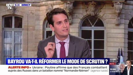 Législatives: Gaëtan Dussausaye (RN) affirme que la non mise en place de la proportionnelle "peut être" un motif de censure