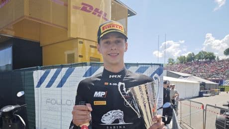 Primer podio en F3 de Bruno del Pino, sobrino de De la Rosa, en Imola: "Sabía que lo podía hacer"