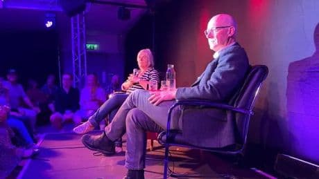 Pro-Palestine protesters disrupt John Swinney Edinburgh Fringe event