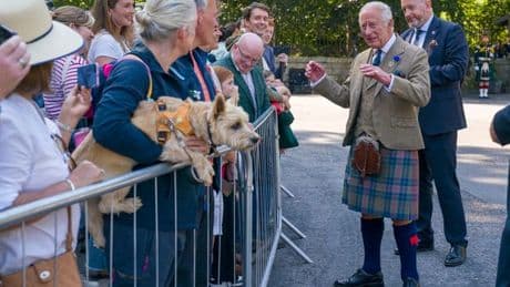 King Charles kicks off Balmoral summer residency with military ceremony as fans flock from Europe to greet him