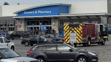 A man accused of stabbing 11 people at a Walmart is in Michigan authorities’ custody