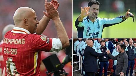 Liverpool boss Arne Slot jumps to the defence of 'special' Mikel Arteta and says Arsenal boss deserves a lot of credit despite missing out on the title
