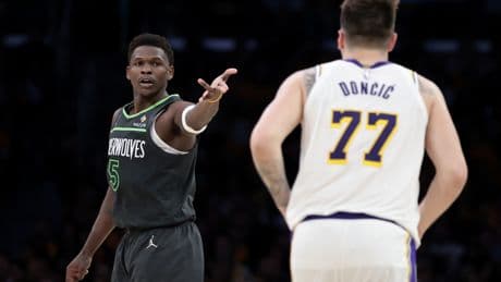 Anthony Edwards taunts Luka Doncic after hitting big shot in Timberwolves’ playoff win over Lakers