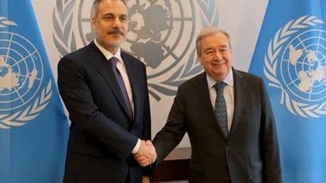 Dışişleri Bakanı Hakan Fidan BM Genel Sekreteri Guterres ile görüştü