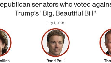 The Republican senators who voted against Trump's "big, beautiful bill"