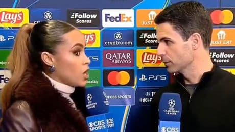 ‘Damn she’s savage’ – Awkward moment reporter raises eyebrow at Arteta claim as new interview emerges after PSG loss