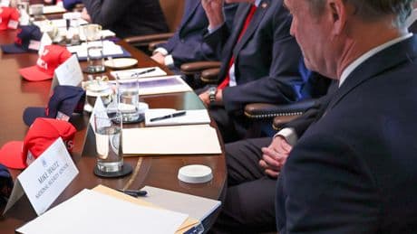 Photo Shows Waltz’s Conversations on a Version of Signal