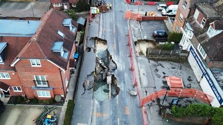 Mystery of massive sinkhole that engulfed Surrey street closer to being solved