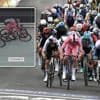 Mads Pedersen pakt na beklijvende sprint derde ritzege, Wout van Aert moet alweer voortijdig lossen