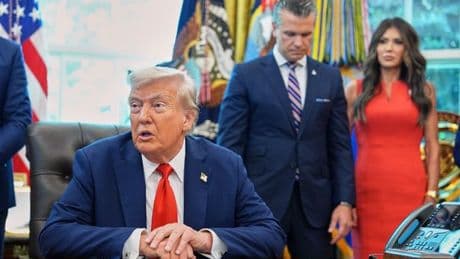 Donald Trump pictured with bruise-like mark on his hand as questions raised over his health