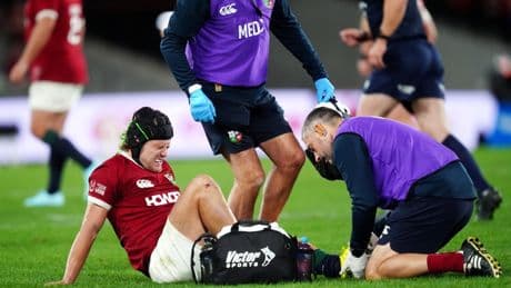 Distraught Lions star Darcy Graham leaves pitch in tears after injury just 16 minutes into debut
