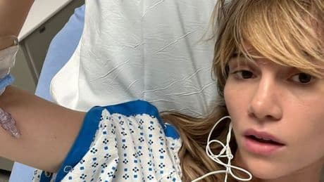 Suki Waterhouse taken to hospital after wearing pants too tight