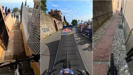 Genova vista dall?alto verso il basso con il campione di mountain bike: la discesa da brividi