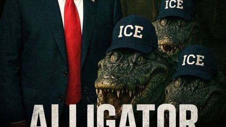 Trump visits 'Alligator Alcatraz' unveils ICE agents with bizarre alligator heads