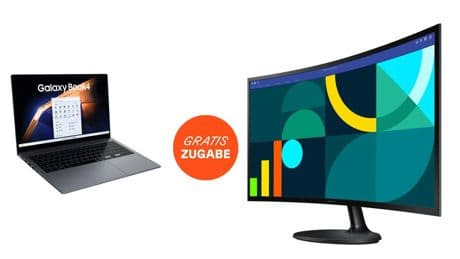Samsung Galaxy Book4 mit 27-Zoll-Monitor: Komplettpaket für 599 Euro bei Cyberport