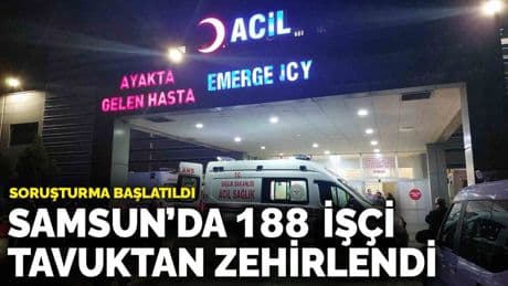 Samsun’da 188 işçi tavuktan zehirlendi