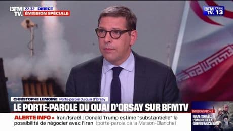 Nucléaire en Iran: "Il y a urgence à rouvrir des négociations avec les Iraniens", explique Christophe Lemoine, porte parole du Quai d'Orsay