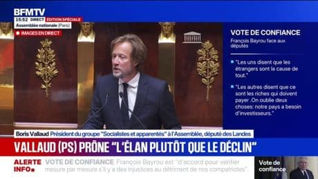 "Il existe une majorité de députés élus du Front Républicain tenus à une seule promesse : ne rien céder à l'extrême droite", affirme Boris Vallaud (PS)