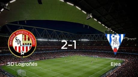 La SD Logroñés suma tres puntos después de derrotar 2-1 al Ejea