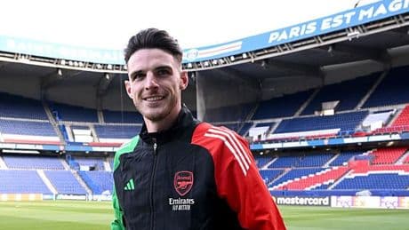Declan Rice makes Arsenal vs PSG prediction as star slaps down Gunners criticism