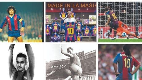 El Barça, club con más '10' míticos de la historia