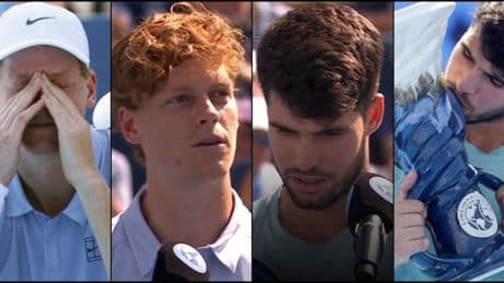 <p>Il caldo folle a Cincinnati e gli US Open: &quot;Anche lo zero virgola&quot;, Sinner non molla. Ma Alcaraz...</p>