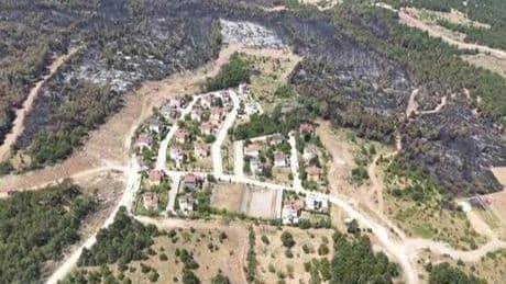 Alevler villaları yutacaktı! Yangının boyutu dehşete düşürdü