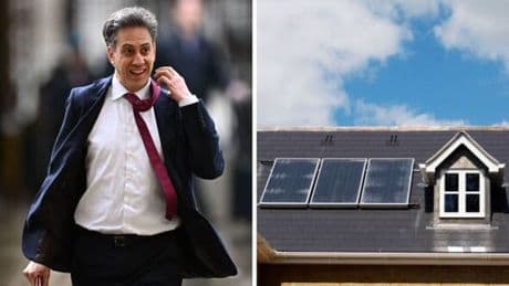 Net zero fanatic Ed Miliband issues new solar panels order for UK homes