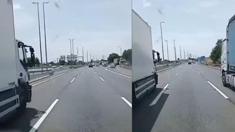 Se queja de que un camión circula por el tercer carril de una autovía y cientos de personas alucinan con la imprudencia: “Me van a hacer un sándwich”