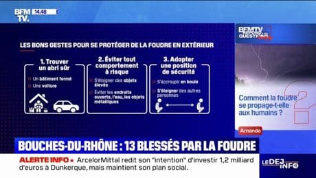 Comment la foudre se propage-t-elle aux humains? BFMTV répond à vos questions