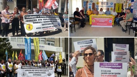 Büro emekçilerinden birçok ilde toplu sözleşme eylemi