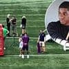 Marcus Rashford is 'spotted' filming with classic British red phone box on pitch, as Barcelona pull out all the stops ahead of official unveiling of Man United exile