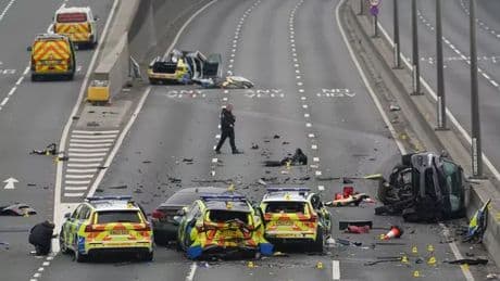 Man appears in court over A1 crash which hospitalised seven police officers