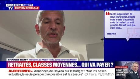 Jours fériés supprimés: "La France a besoin d'augmenter sa quantité de travail", affirme le porte-parole du Medef