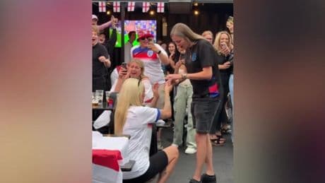 Sweet moment couple get engaged at England’s victorious Euro 2025 final