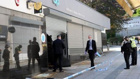 Hunt for masked men after truck crashes into Renfrewshire shop and steals ATM