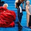 Meryl Streep takes a tumble in towering red heels while filming Devil Wears Prada 2 (even after she tested them out hours earlier!)