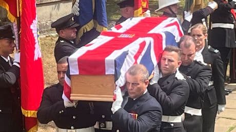 Hundreds line the streets to honour firefighter killed in blaze