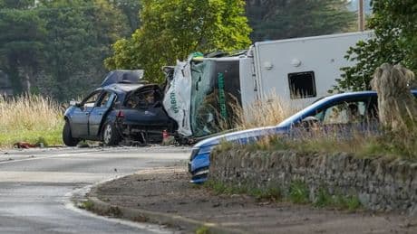 Car driver dies after horror crash with ambulance on Scots road