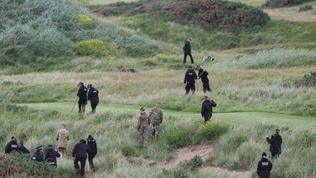 Security operation under way on first full day of Trump’s visit to Scotland
